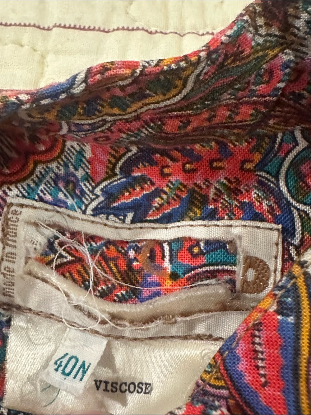 True Vintage 70s Plus Size Psychedelic Paisley Prairie Dress Boho Midi Pockets - Picture 5 of 11